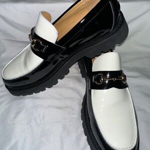 Marc Nolar Black & White Patent Leather Dress Shoes Size 8